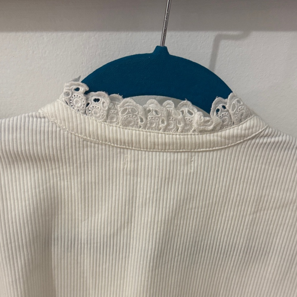 DÔEN Vermont ribbed broderie anglaise cotton shirt - Picture 13 of 16